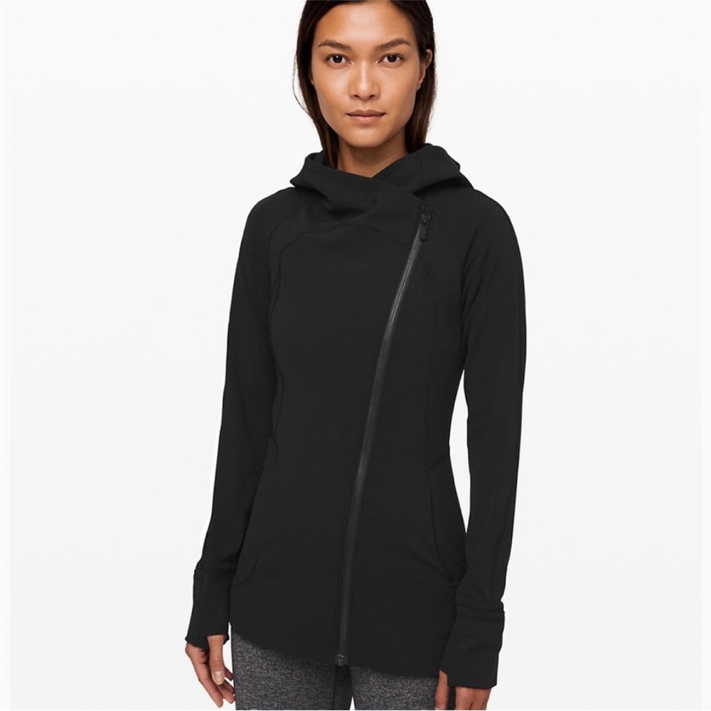 Lululemon Every Journey Jacket Black | Size 4 | Asym Zip Performance Hoodie